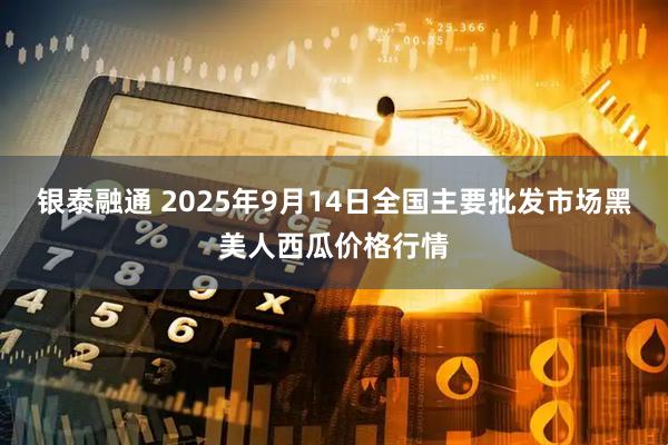 银泰融通 2025年9月14日全国主要批发市场黑美人西瓜价格行情